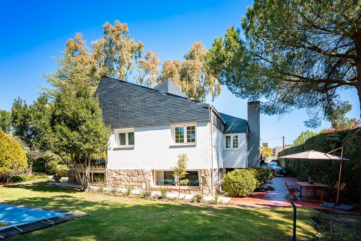 Exterior view of House or chalet for sale in Las Rozas de Madrid