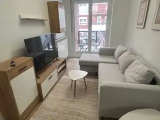Sala d'estar de Apartament de lloguer en León Capital  amb Calefacció, Parquet i Terrassa