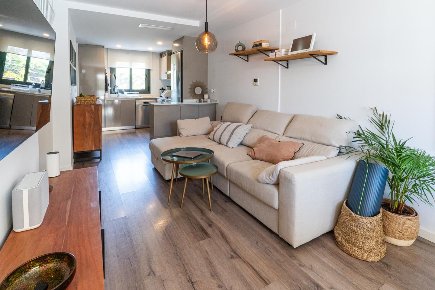 Living room of Single-family semi-detached for sale in Santa Pola  with Air Conditioner, Heating and Parquet flooring