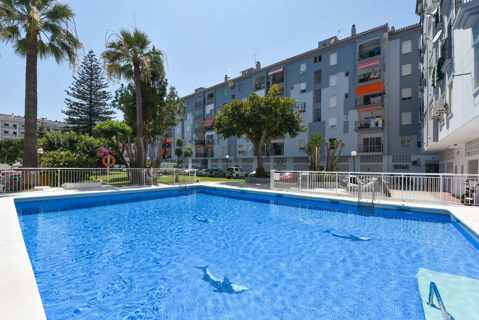 Schwimmbecken von Wohnung zur Miete in Fuengirola mit Klimaanlage, Heizung und Privatgarten