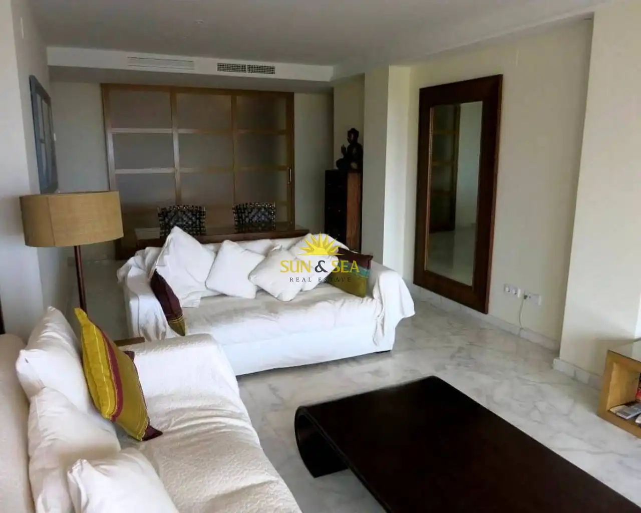 Sala de estar de Apartamento de alquiler en Altea con Aire acondicionado, Calefacción y Terraza