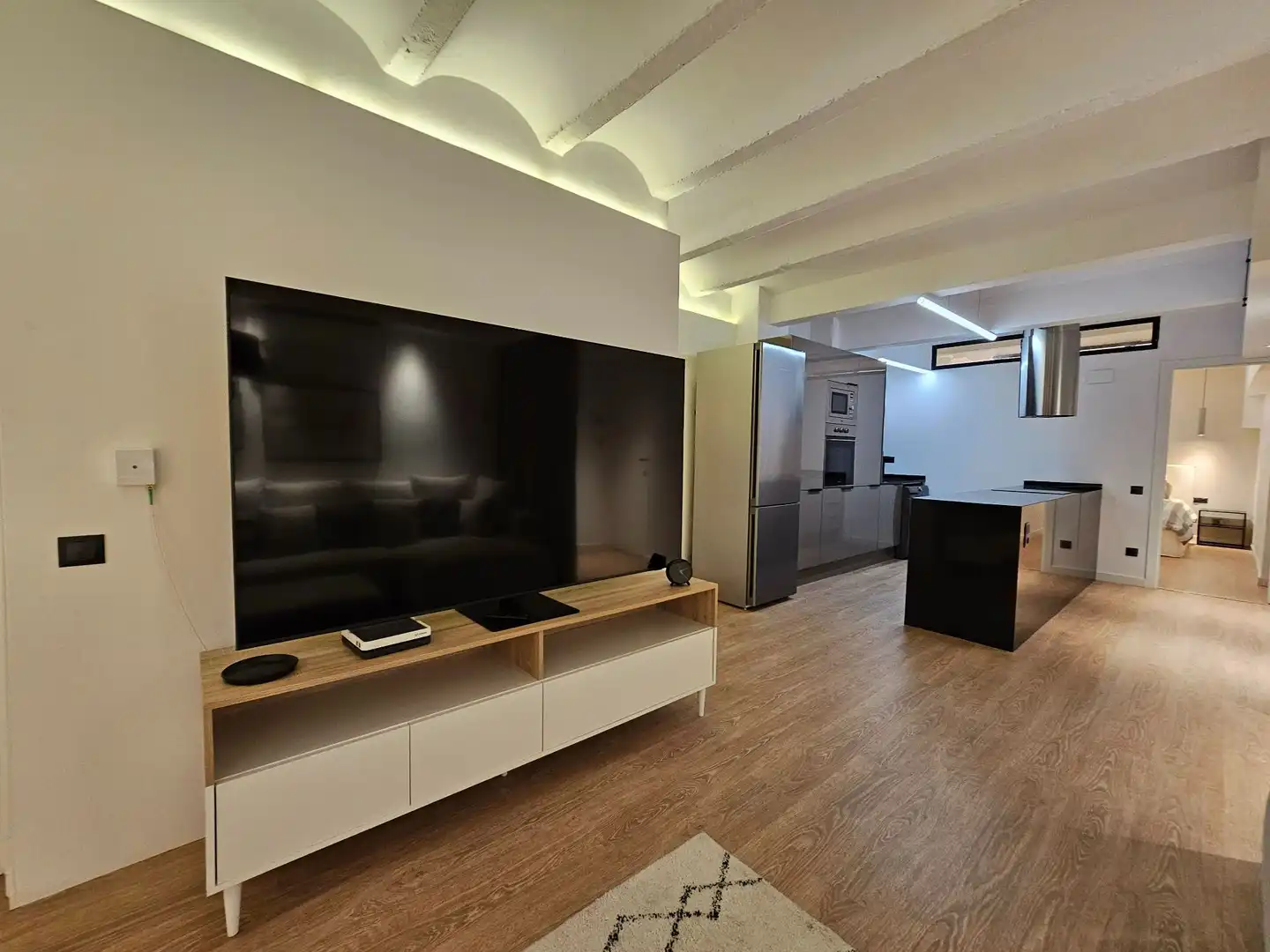 Living room of Flat for rent in Barcelona  with Air Conditioner and Furnished