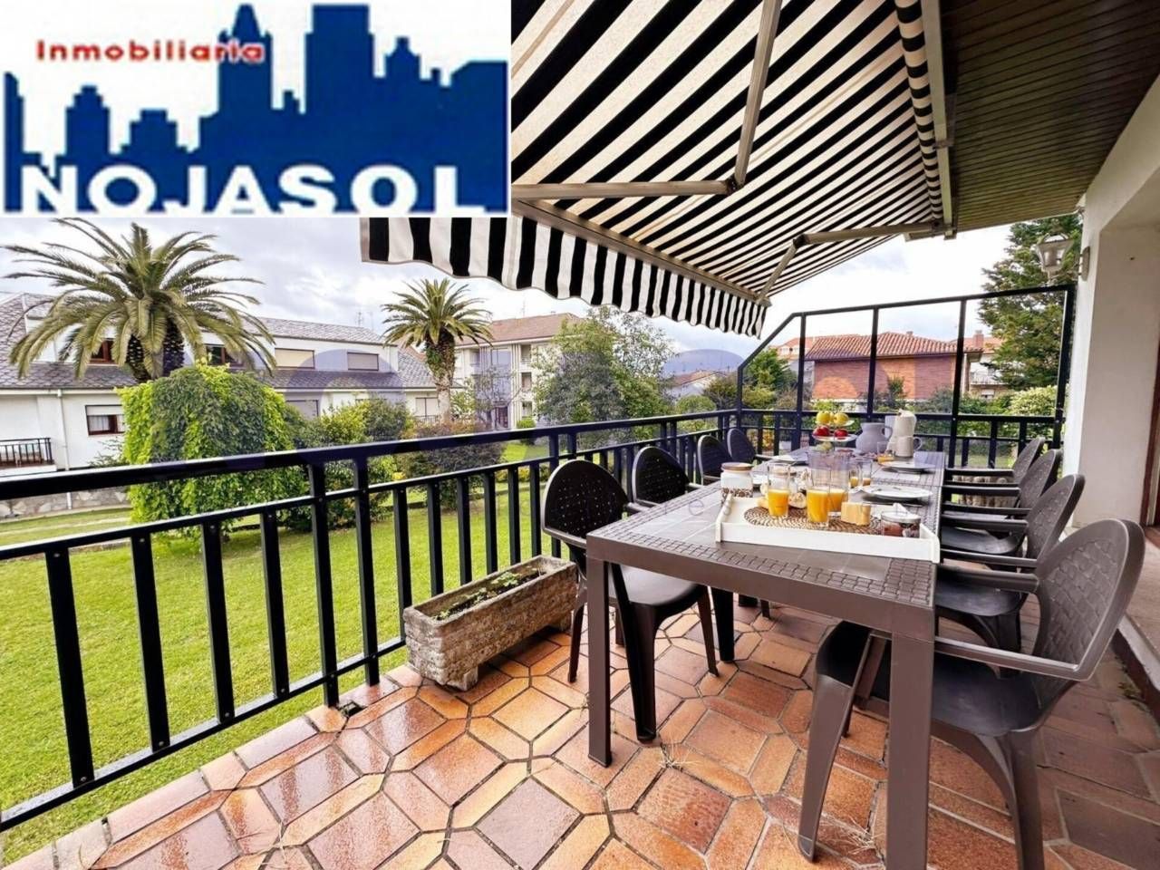 Terraza de Casa adosada de alquiler en Noja con Calefacción, Jardín privado y Terraza