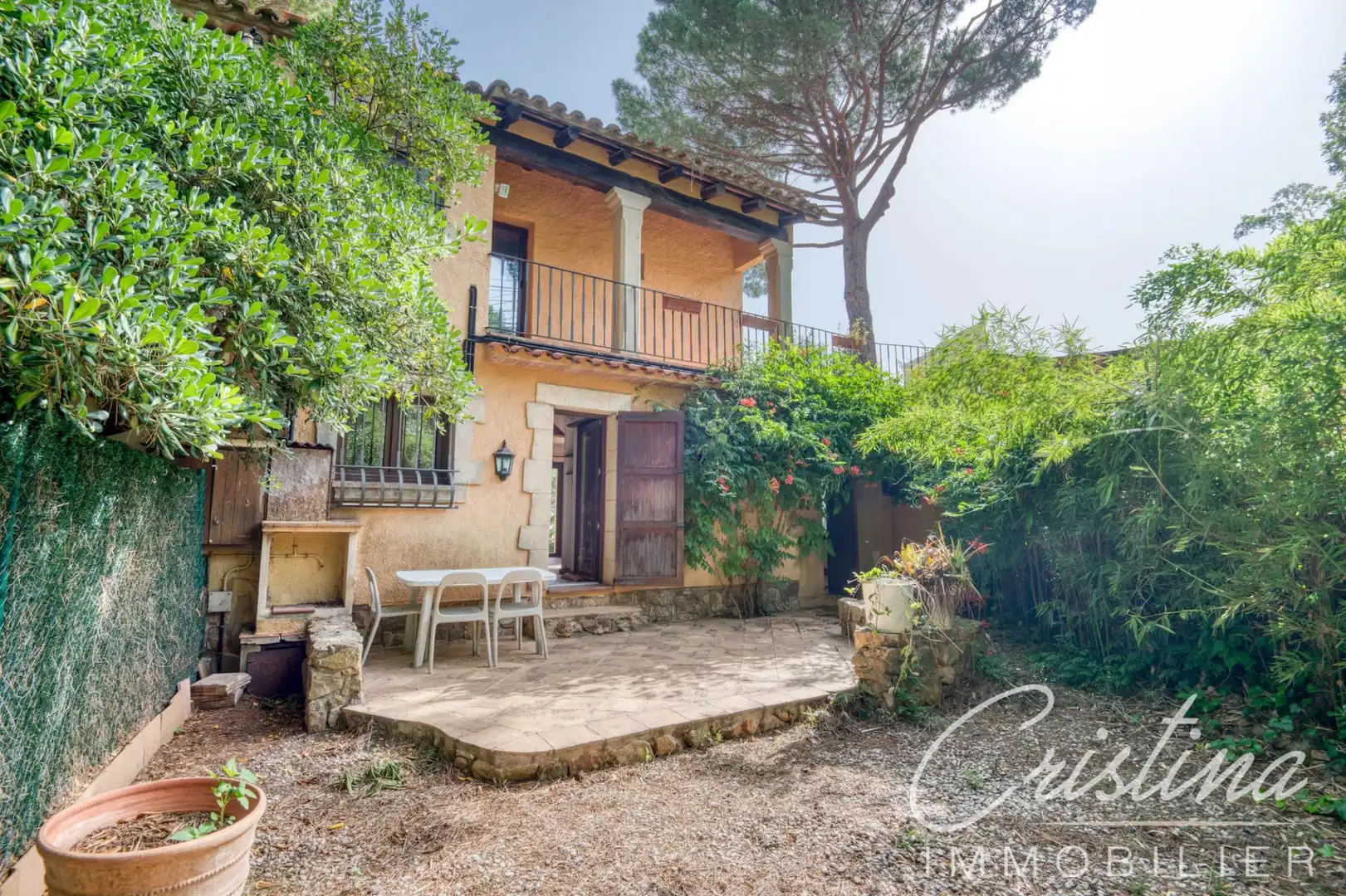 Vista exterior de Casa adosada en venta en Santa Cristina d'Aro con Calefacción, Jardín privado y Terraza