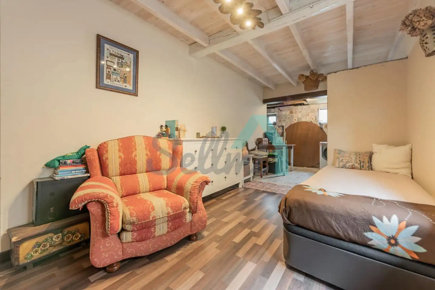 Sala de estar de Casa o chalet en venta en Sobrescobio con Calefacción, Jardín privado y Terraza
