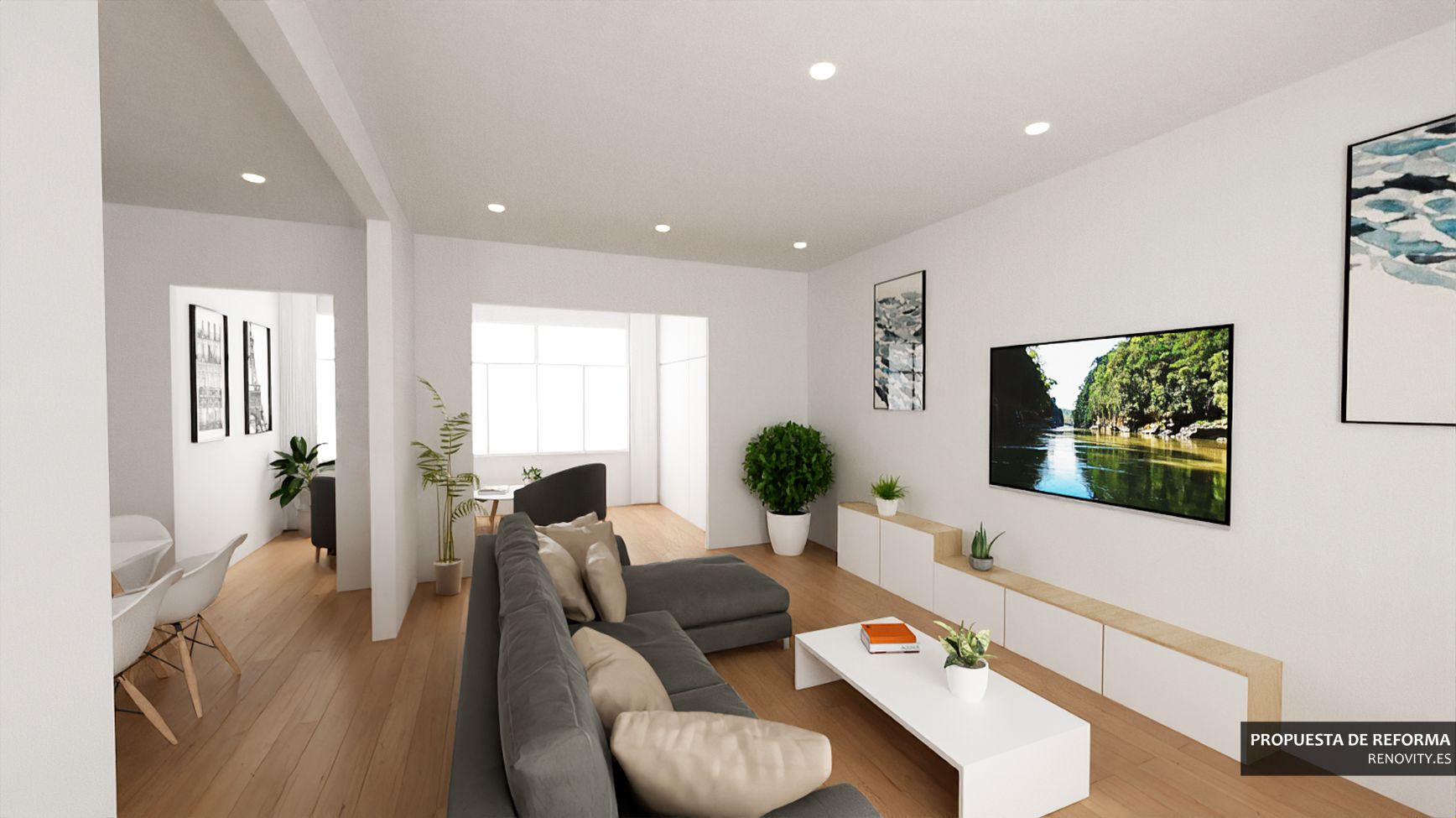 Sala d'estar de Apartament en venda en  Barcelona Capital amb Aire condicionat, Calefacció i Terrassa