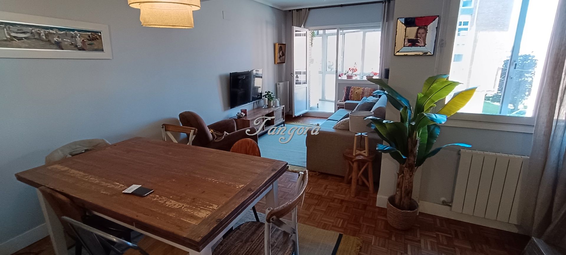 Sala d'estar de Pis en venda en Getxo  amb Calefacció, Parquet i Terrassa