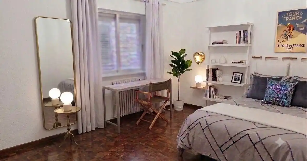 Bedroom of Flat for rent in Salamanca  with Heating, Terrace and Furnished