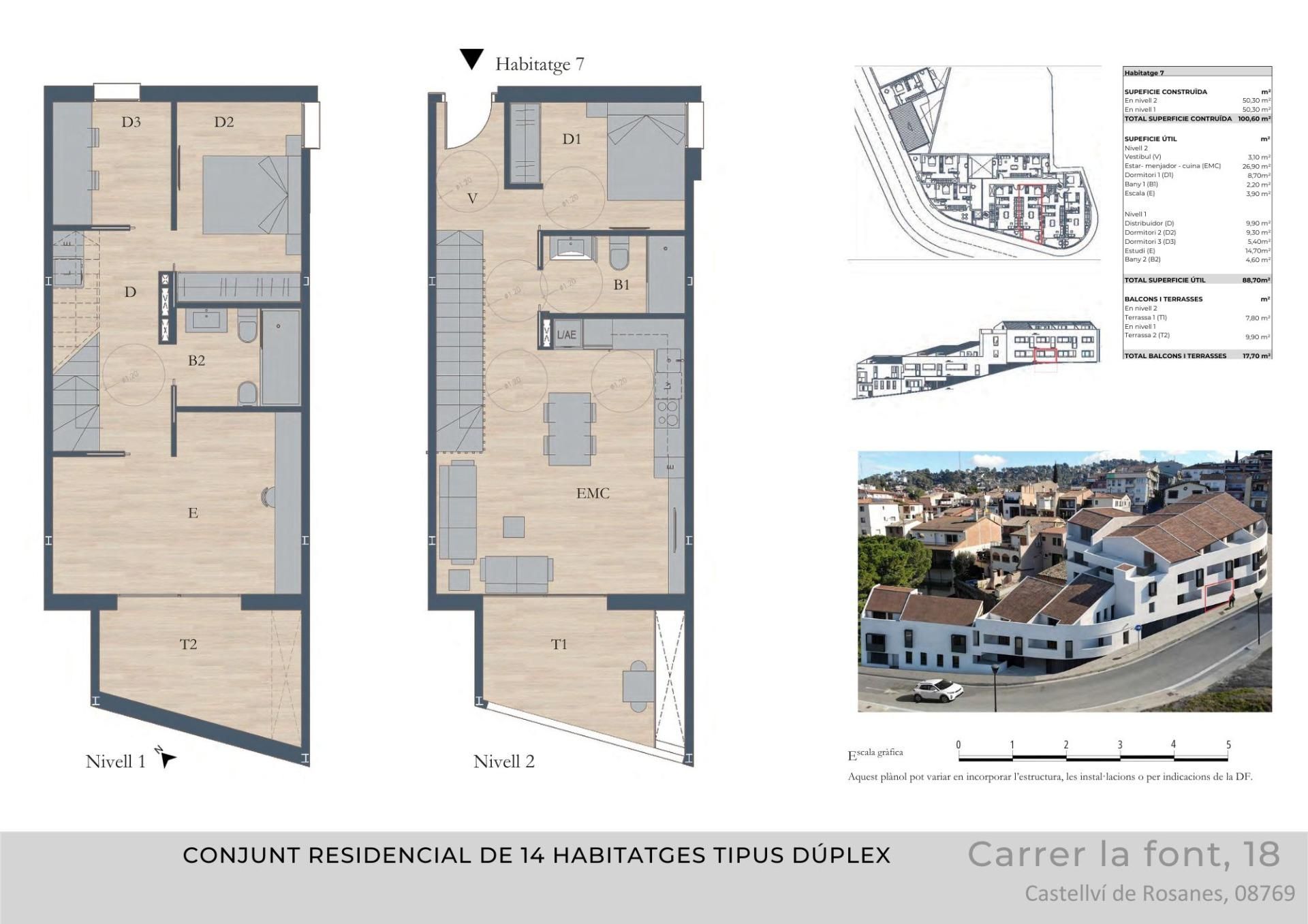 Maisonette zum verkauf in Castellví de Rosanes mit Heizung und Terrasse