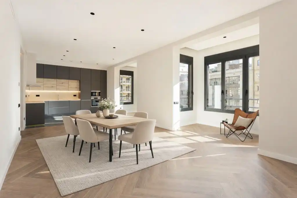 Esszimmer von Wohnungen zum Verkauf in  Barcelona Capital mit Klimaanlage und Heizung