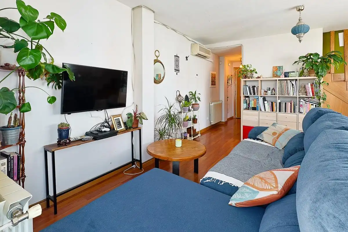 Sala d'estar de Àtic en venda en Madrid amb Aire condicionat, Calefacció i Terrassa