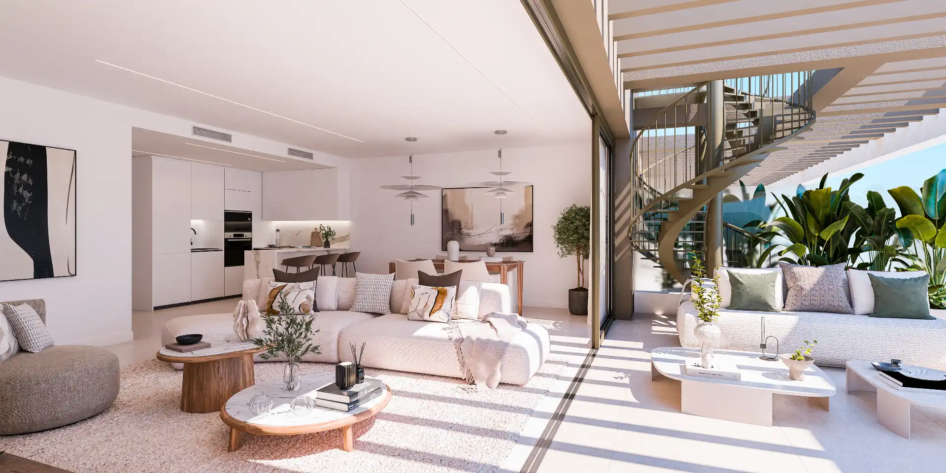Sala d'estar de Pis en venda en Estepona amb Aire condicionat, Calefacció i Terrassa