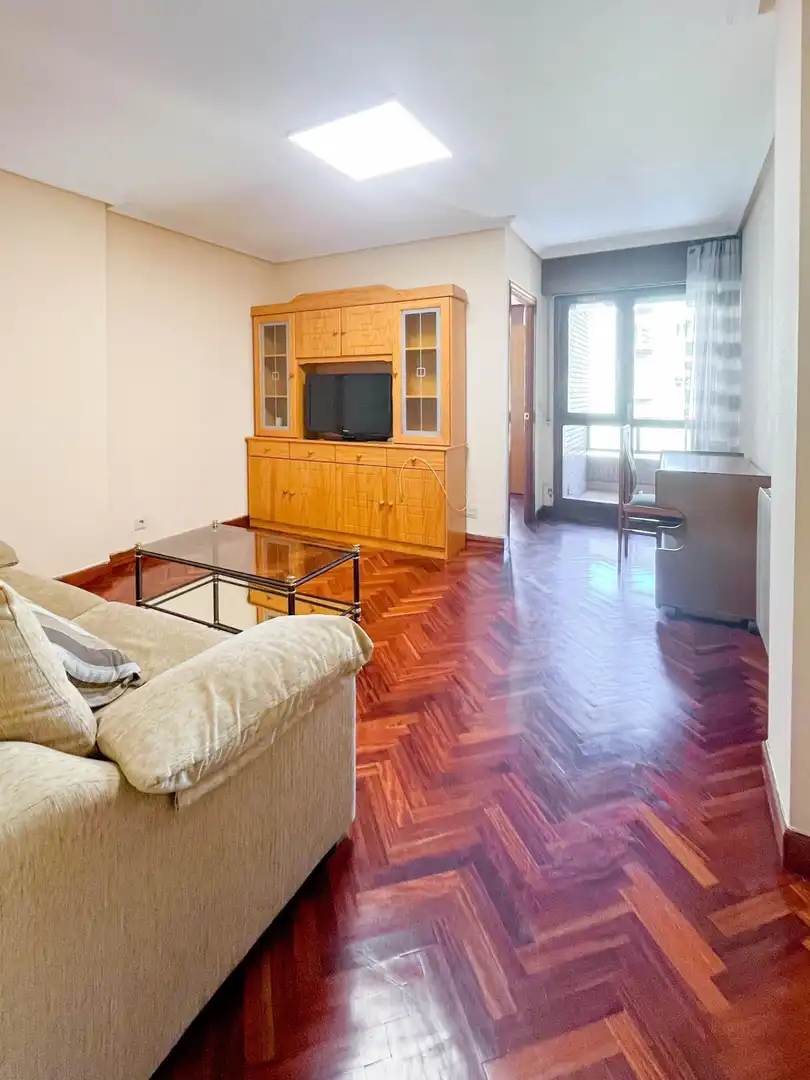 Living room of Flat for rent in Santander  with Heating, Parquet flooring and Terrace