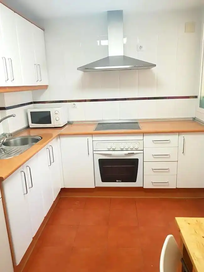 Cocina de Piso de alquiler en Málaga con Jardín privado, Terraza y Amueblado