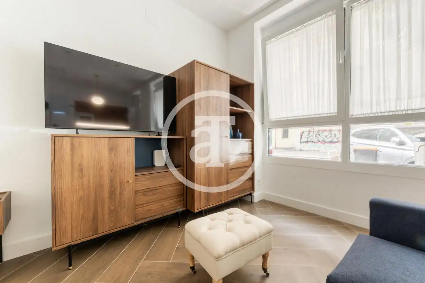 Wohnzimmer von Wohnung zur Miete in Madrid mit Klimaanlage, Heizung und Möbliert