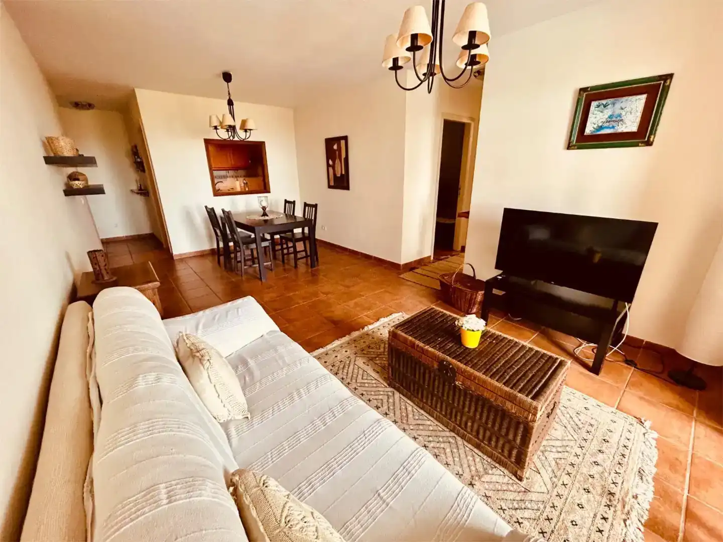Wohnzimmer von Wohnung zur Miete in Santa Úrsula mit Schwimmbad, Möbliert und Balkon