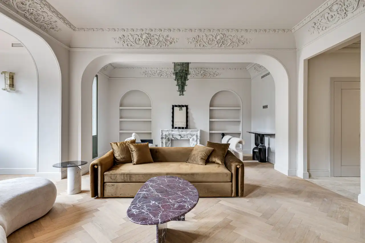 Wohnzimmer von Wohnungen zum Verkauf in Barcelona mit Klimaanlage, Heizung und Parkett
