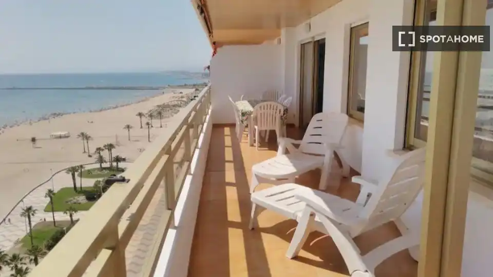Terraza de Piso de alquiler en Cullera con Aire acondicionado, Calefacción y Amueblado