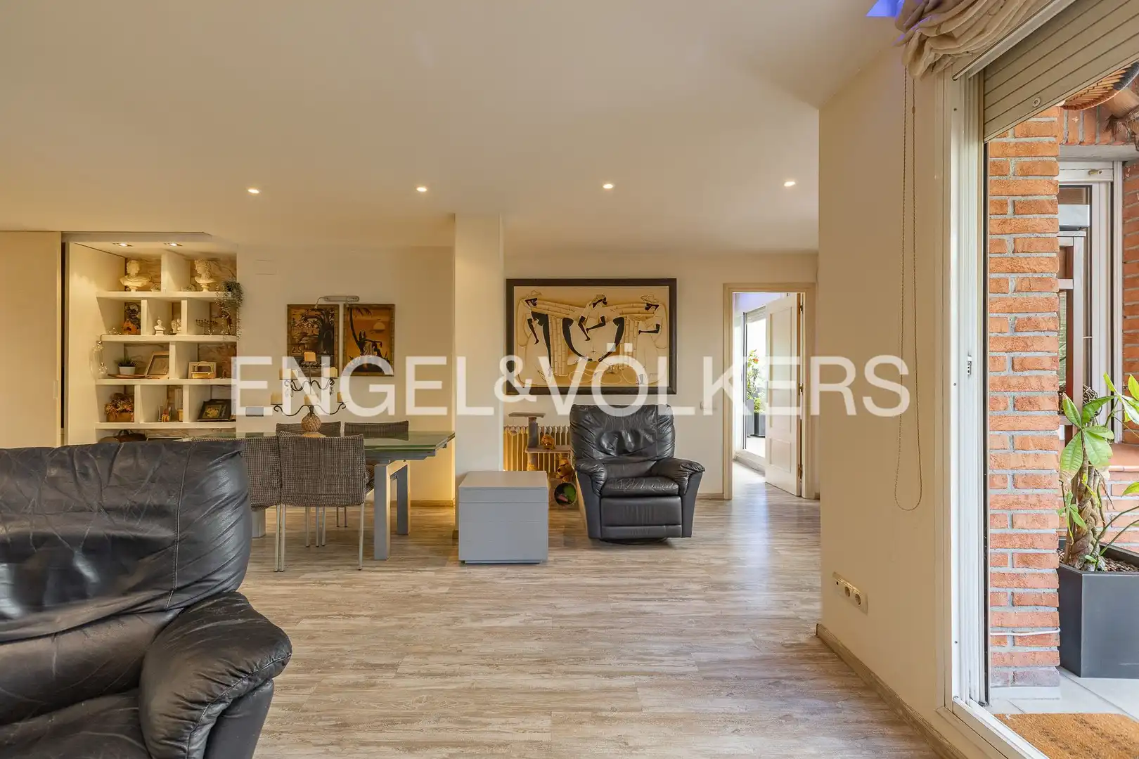 Sala d'estar de Àtic en venda en Sant Cugat del Vallès amb Calefacció, Jardí privat i Parquet