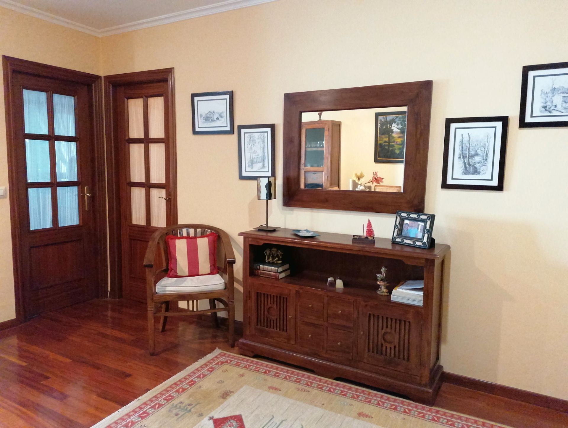 Living room of Apartment for sale in Vigo   with Heating, Private garden and Parquet flooring