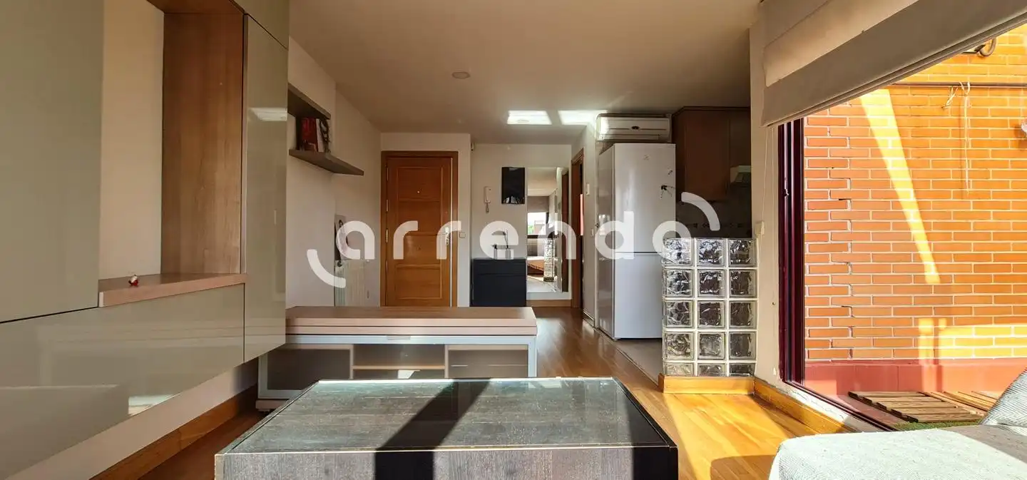 Sala de estar de Ático de alquiler en Madrid