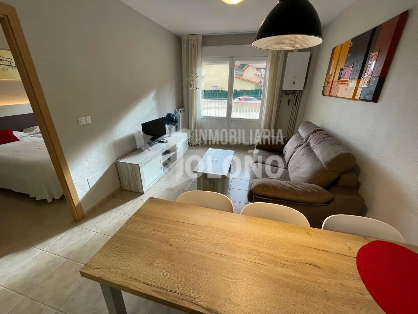 Sala de estar de Apartamento en venta en Cuzcurrita de Río Tirón con Calefacción, Terraza y Amueblado