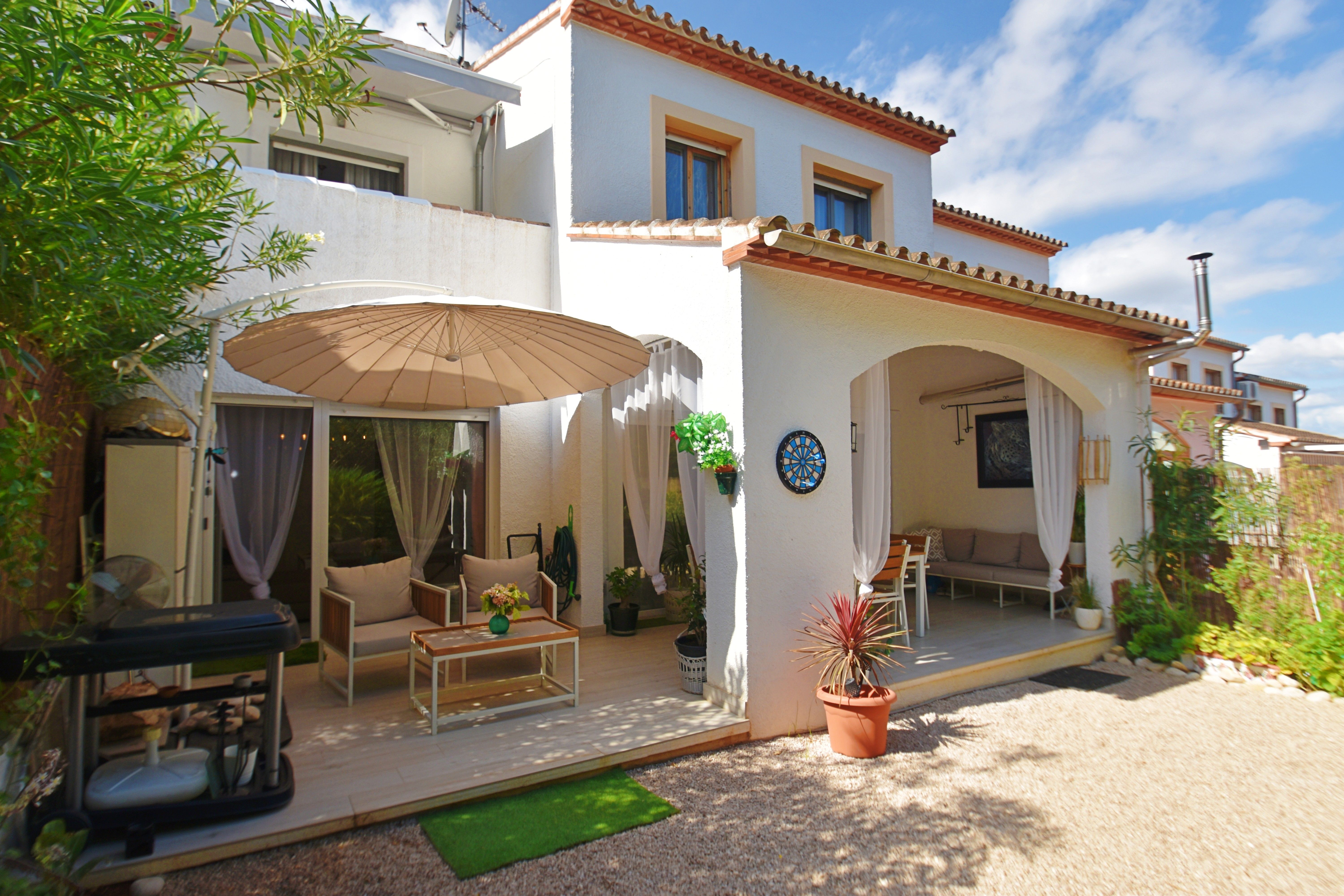Terrace of Single-family semi-detached for sale in Pedreguer  with Private garden, Terrace and Furnished