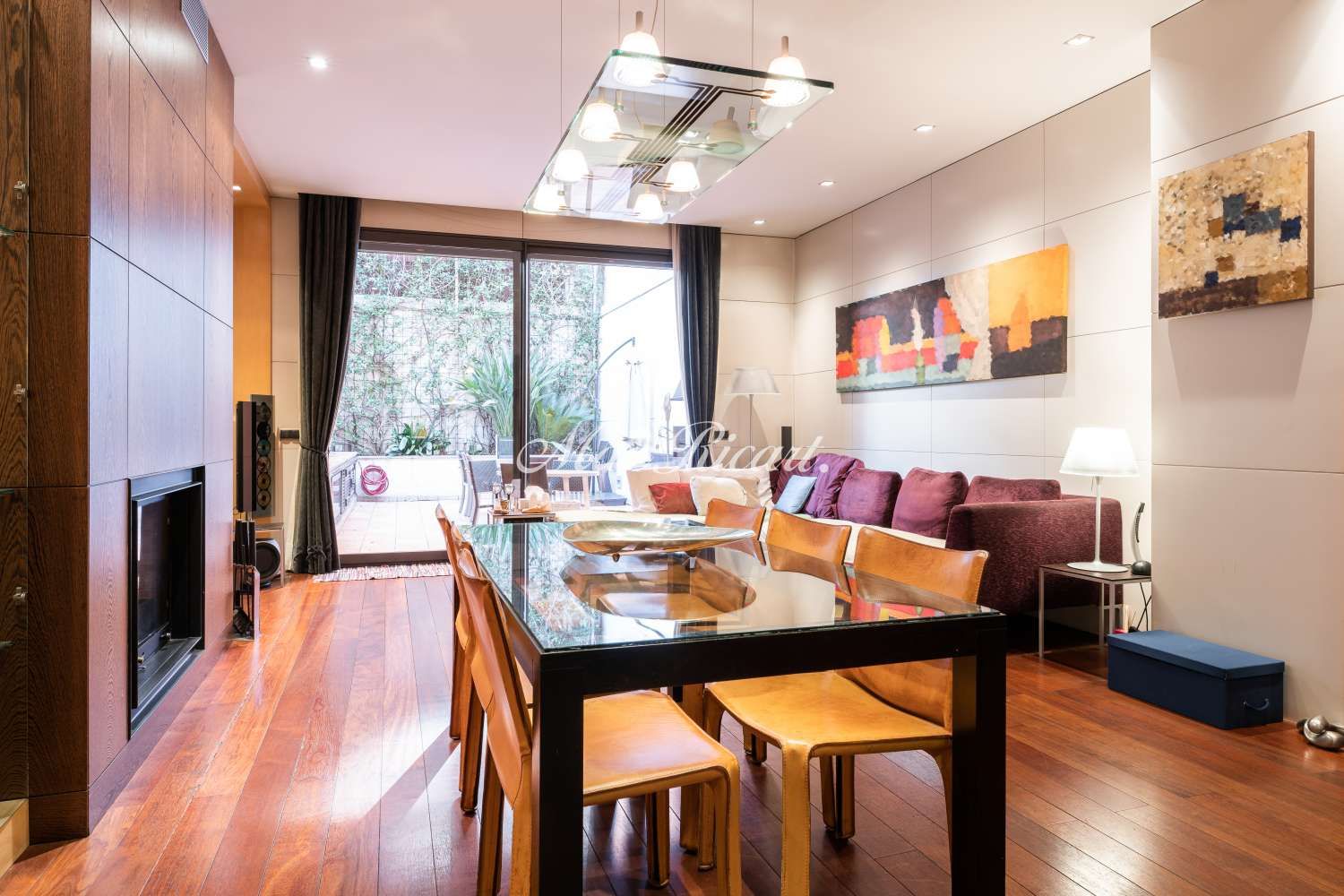 Dining room of House or chalet for sale in  Barcelona Capital  with Air Conditioner, Heating and Terrace