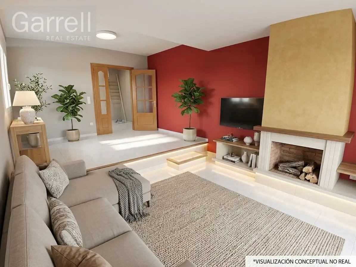Sala de estar de Casa adosada en venta en Sant Pere de Vilamajor con Terraza y Piscina