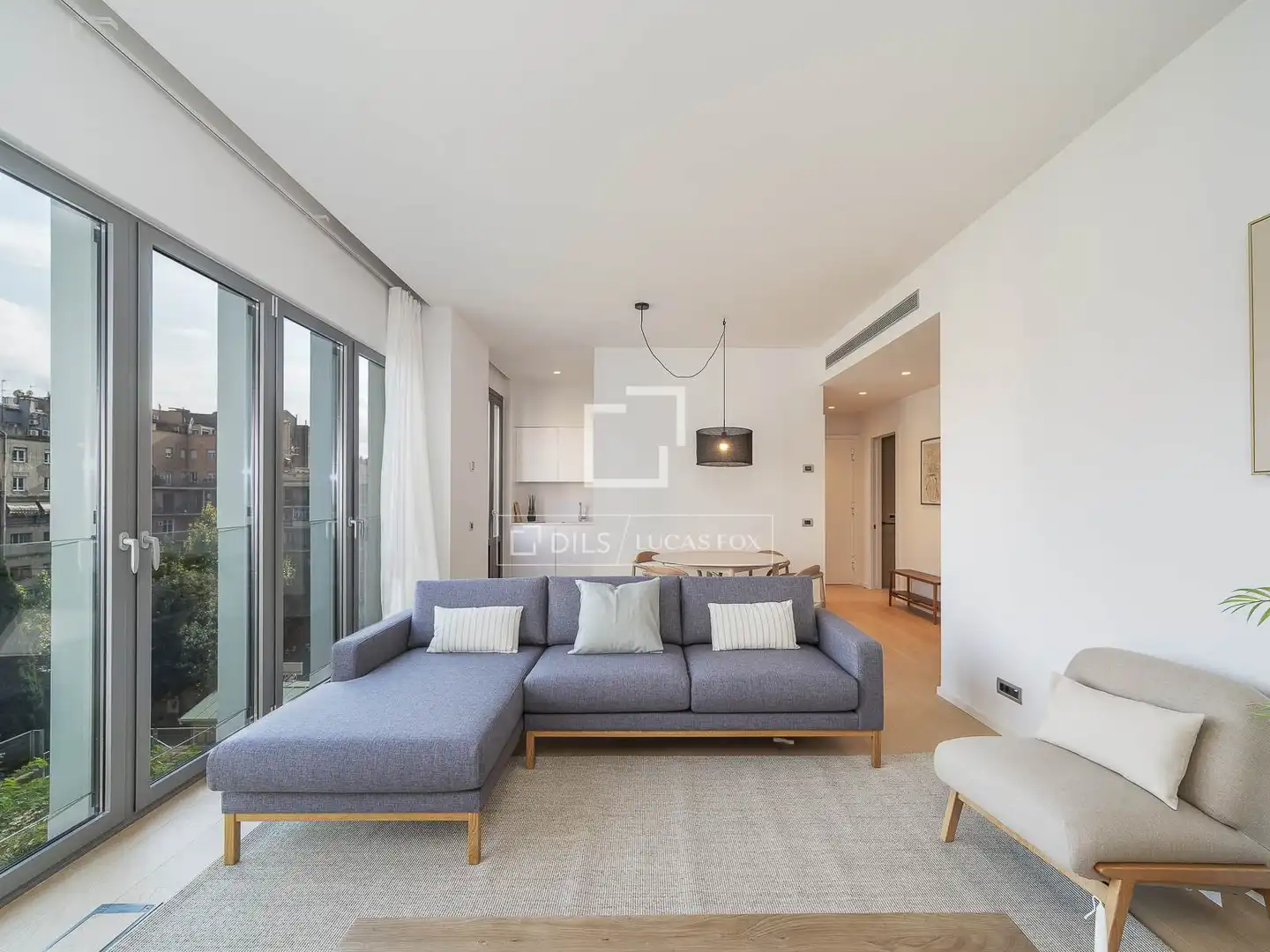 Sala de estar de Piso en venta en Barcelona con Aire acondicionado, Calefacción y Parquet