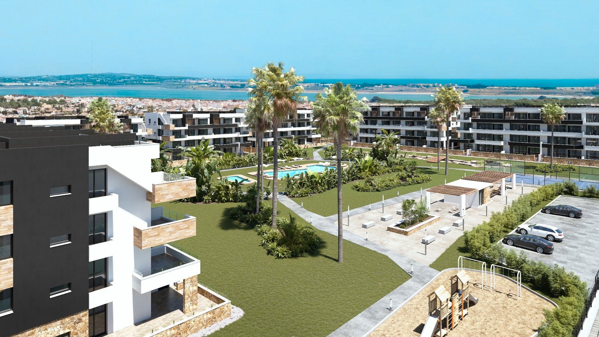 Vista exterior de Planta baja en venta en Torrevieja con Aire acondicionado, Terraza y Trastero