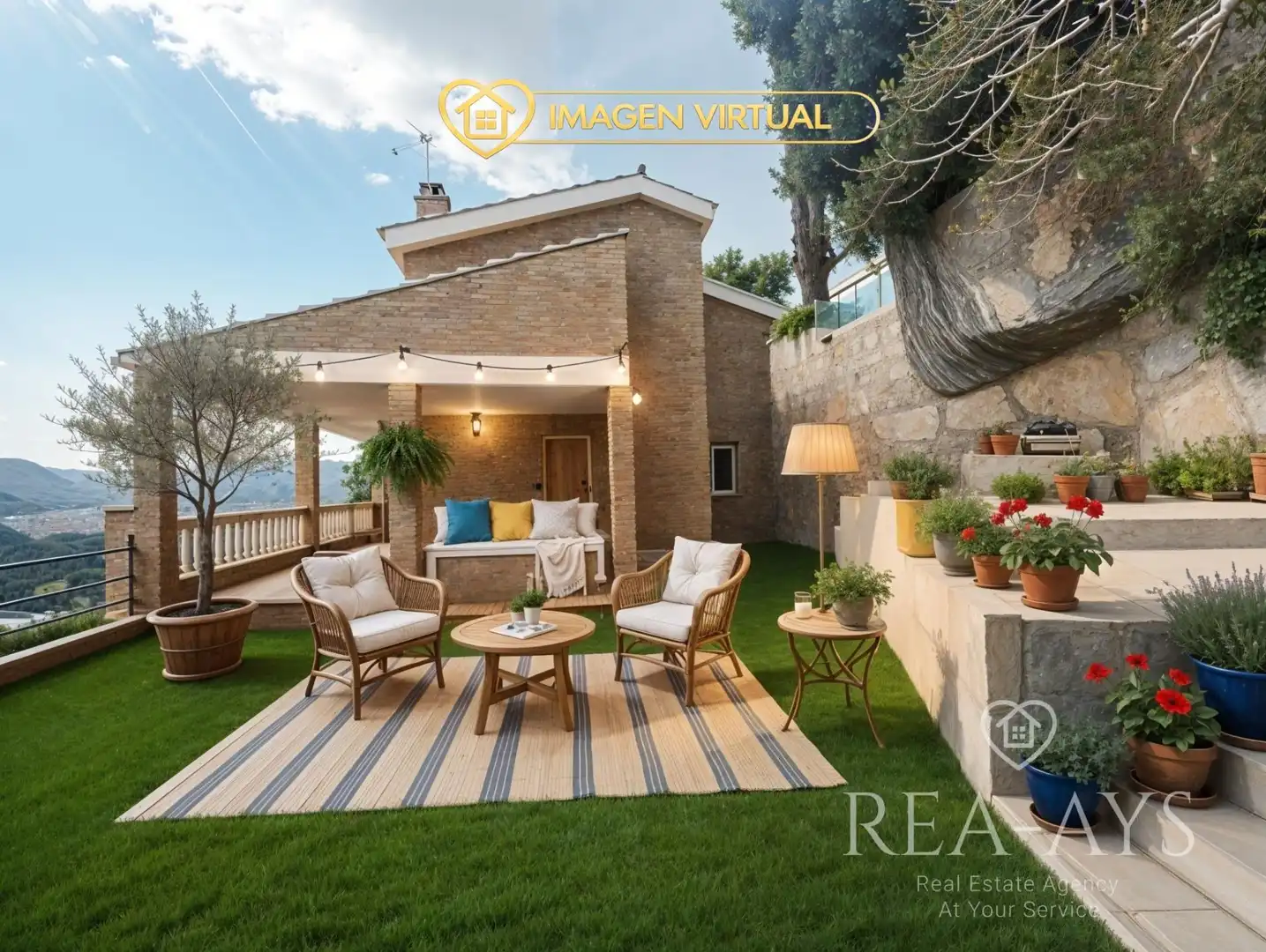 Terraza de Casa o chalet en venta en Vallirana con Aire acondicionado, Calefacción y Jardín privado