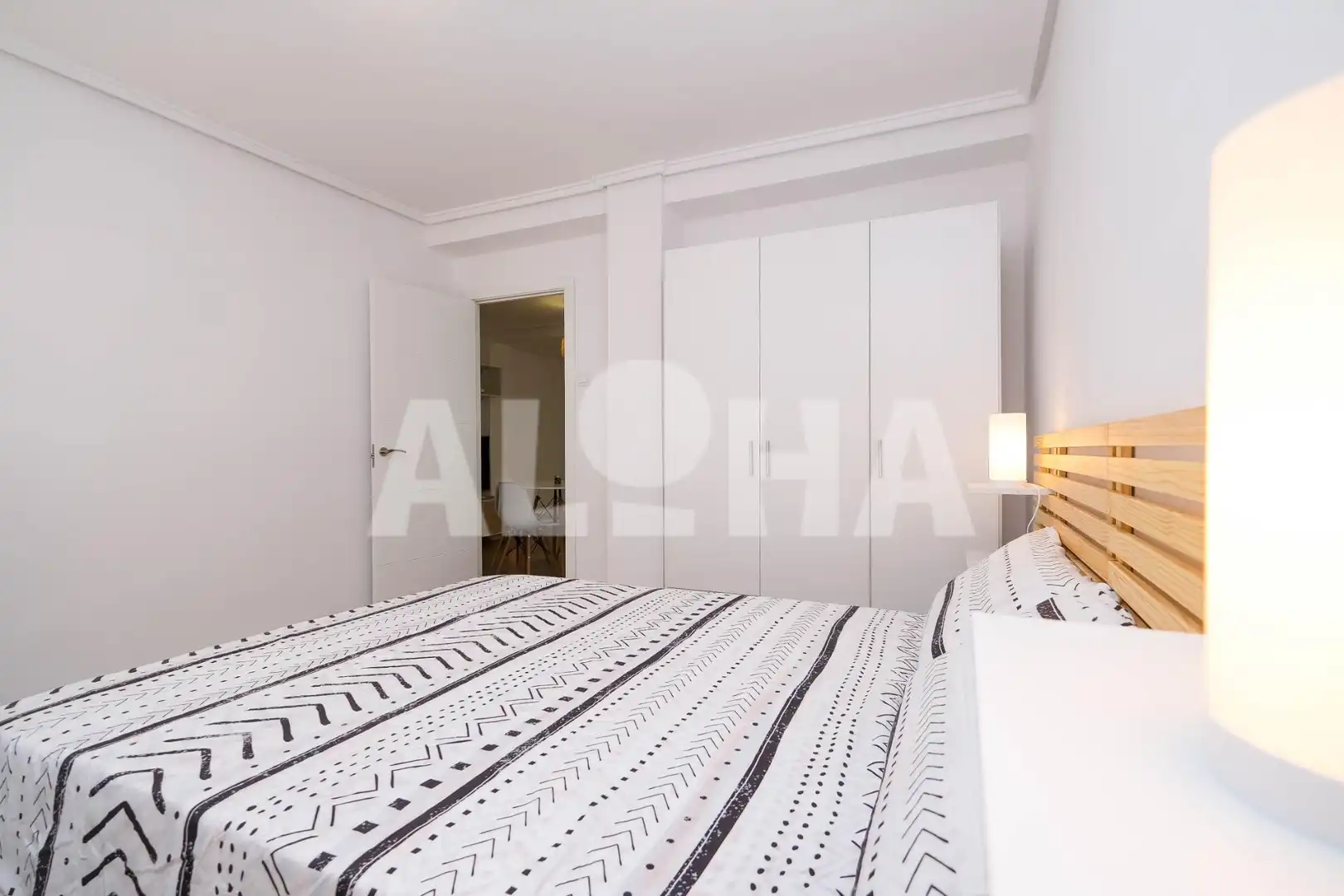 Schlafzimmer von Wohnungen zur Miete in Moncada mit Klimaanlage, Heizung und Möbliert