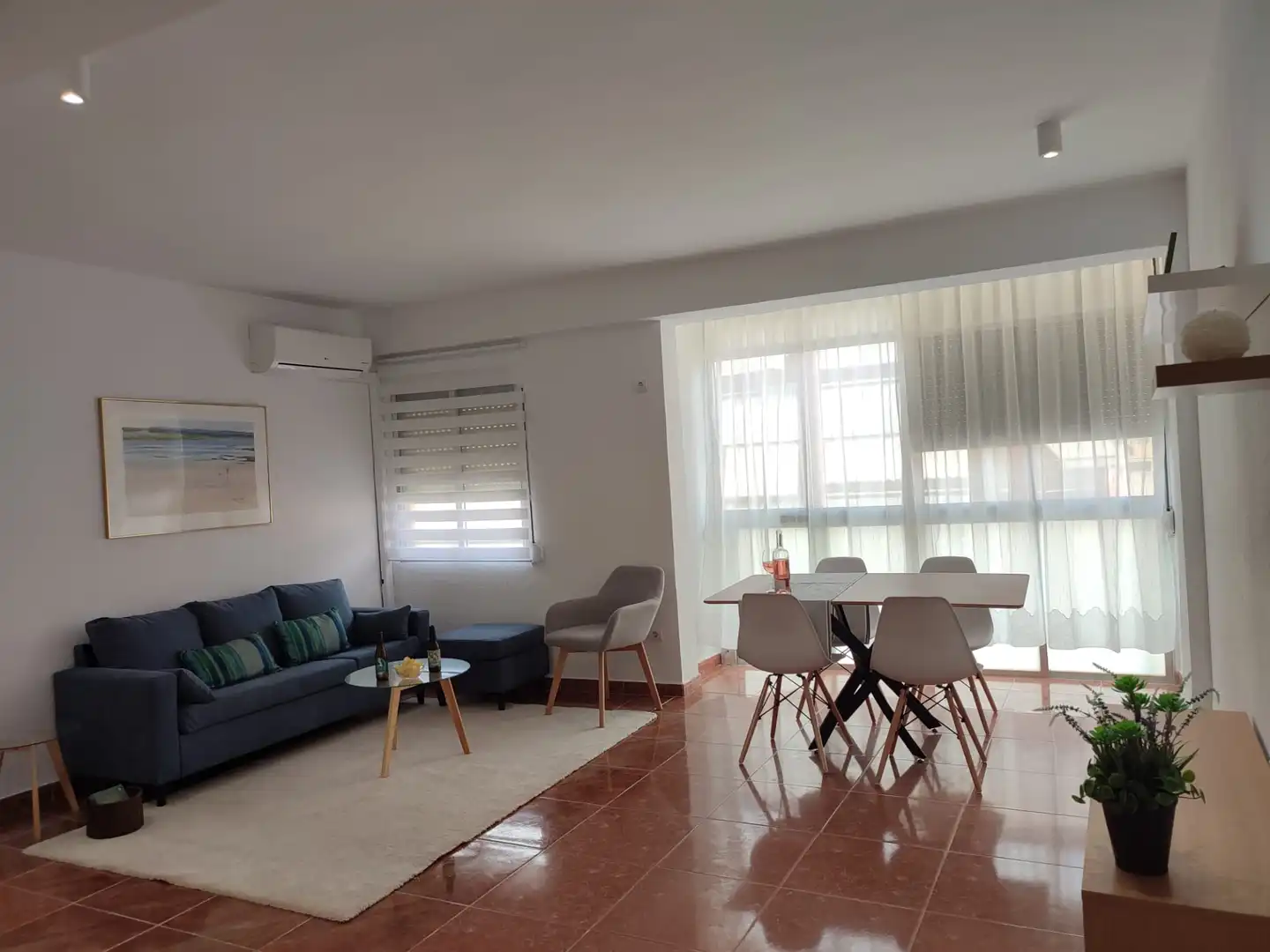 Sala de estar de Piso de alquiler en Alicante / Alacant con Aire acondicionado, Amueblado y Horno