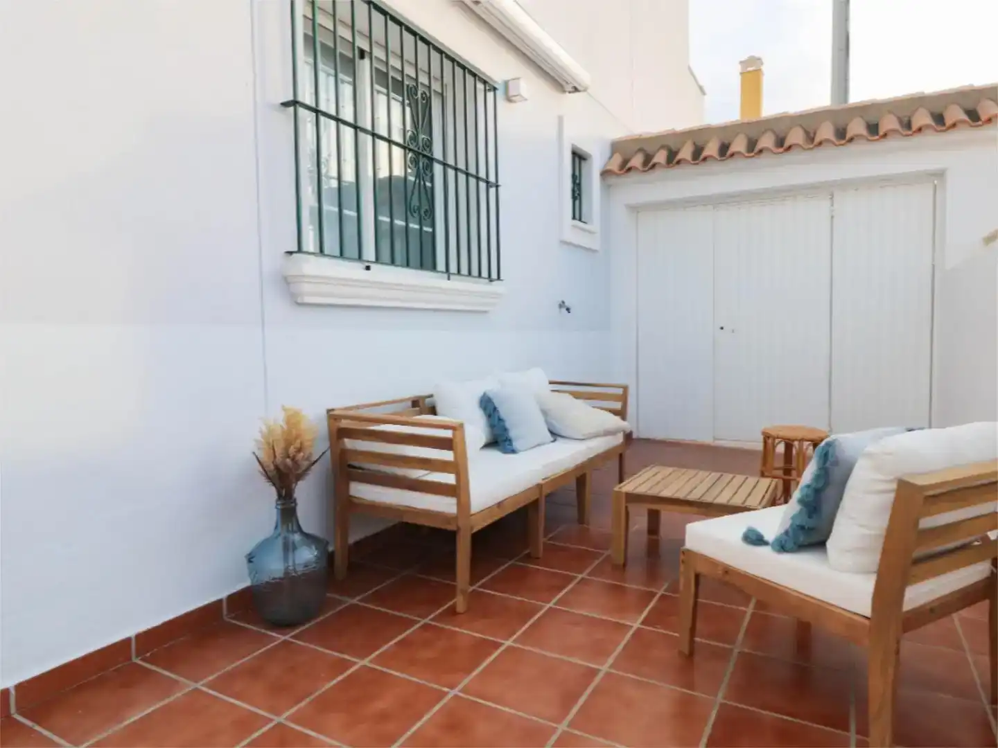 Terrasse von Wohnung zur Miete in Pulpí mit Privatgarten, Schwimmbad und Möbliert