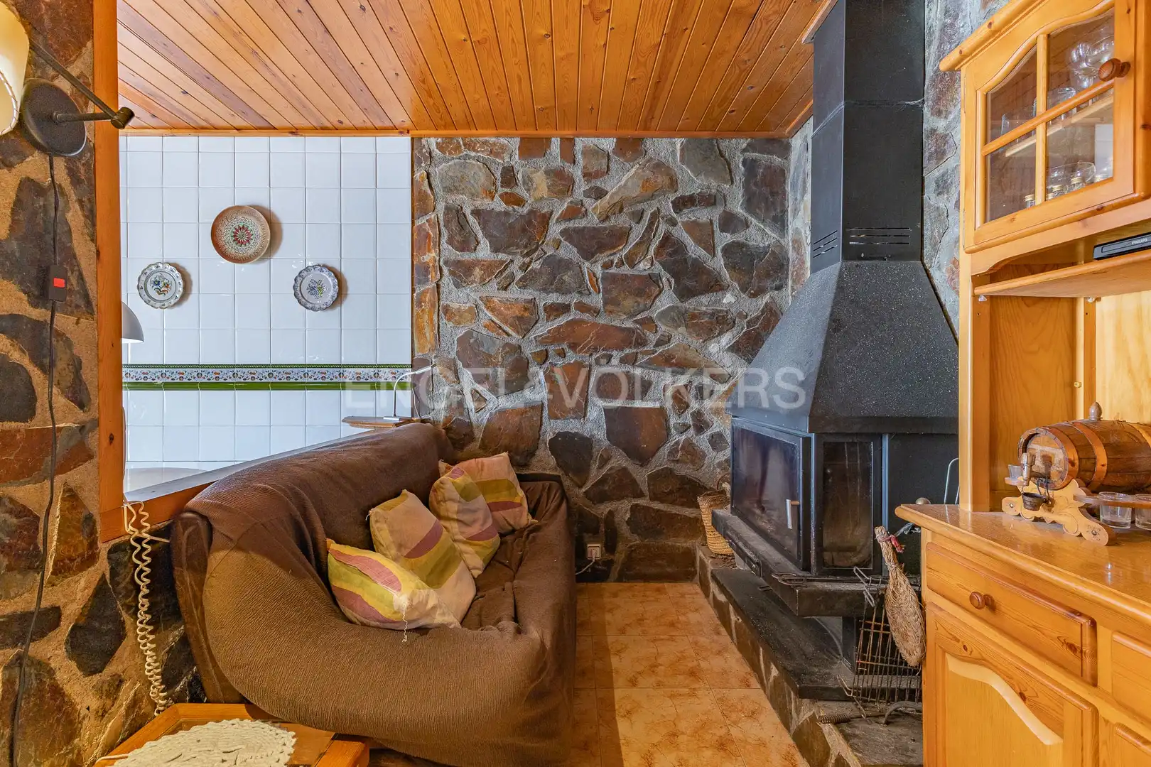 Sala de estar de Finca rústica en venta en Fonollosa con Calefacción, Jardín privado y Terraza