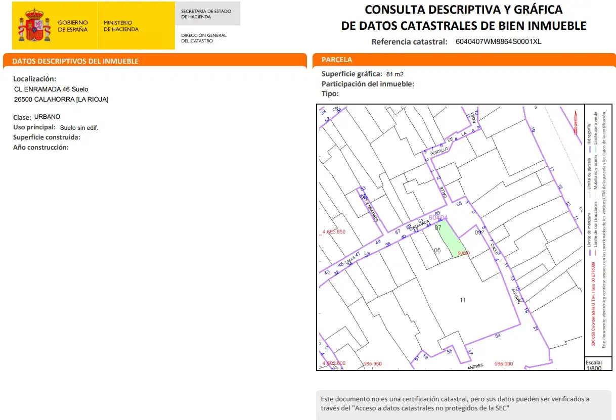 Residential land for sale in Enramada, imagen 12