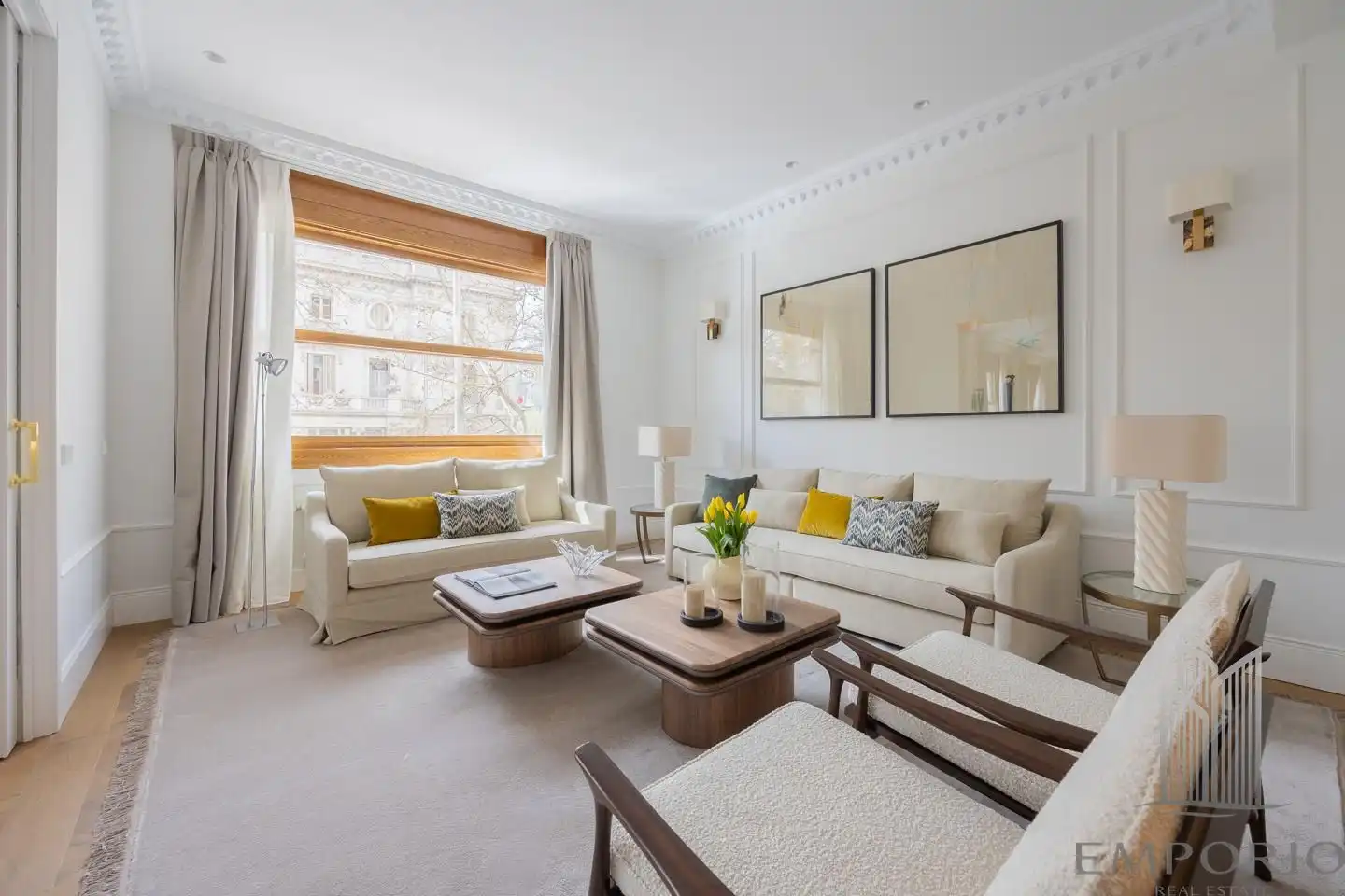 Wohnzimmer von Wohnung zum Verkauf in Madrid mit Klimaanlage, Heizung und Terrasse