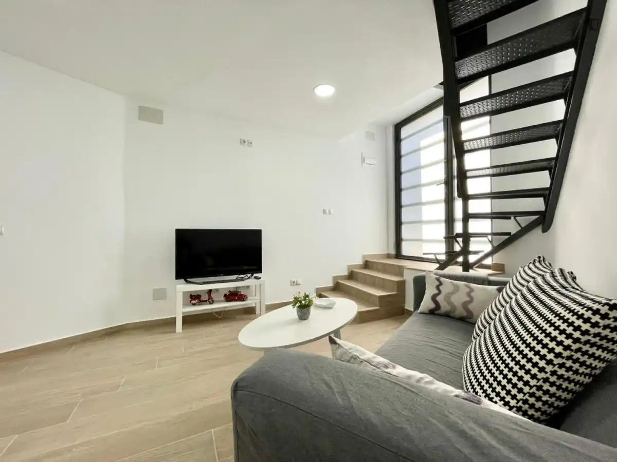 Sala d'estar de Apartament de lloguer en Barcelona amb Calefacció, Moblat i Forn