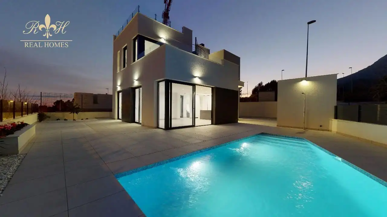 Piscina de Casa o chalet en venta en Polop con Aire acondicionado, Calefacción y Trastero