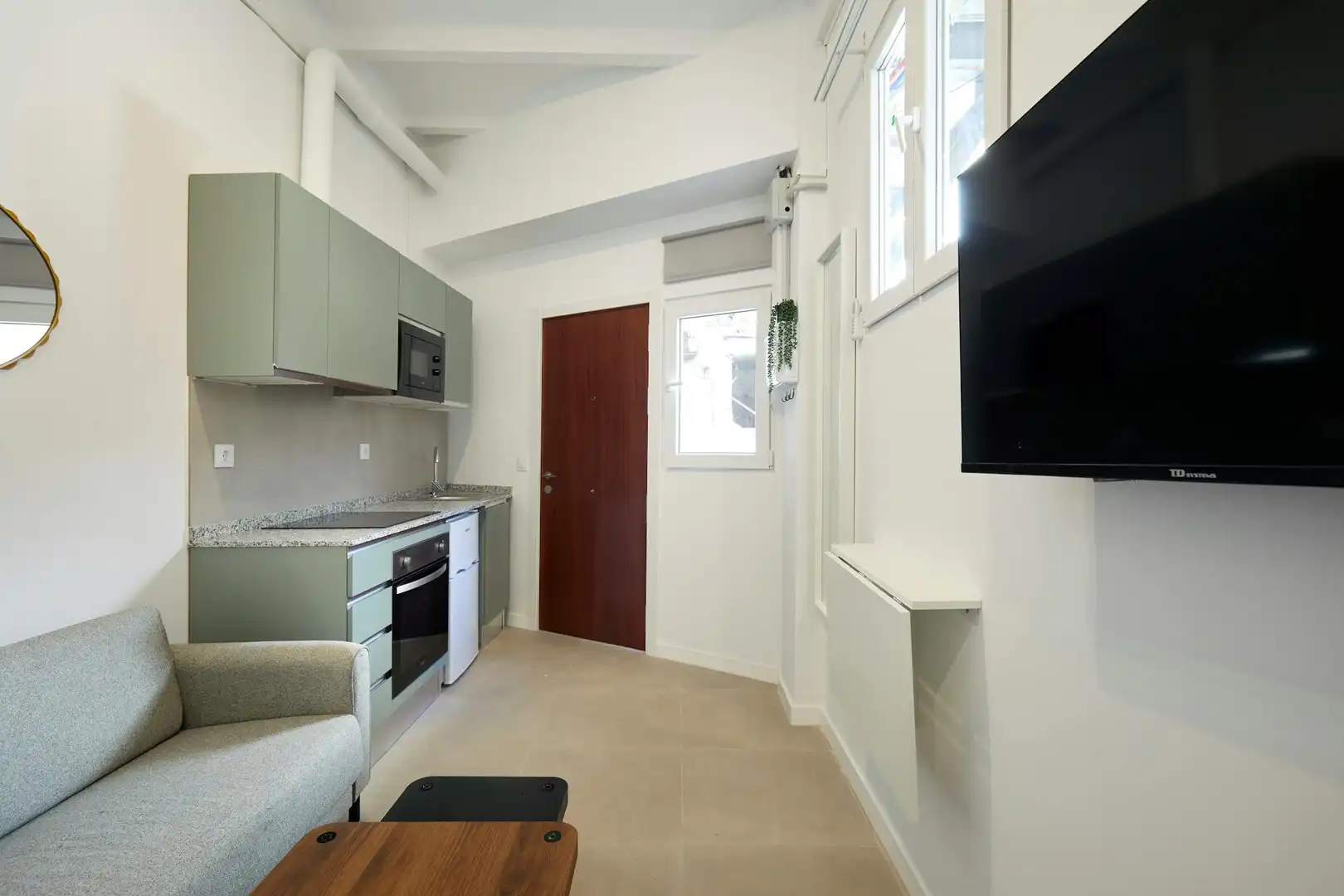 Sala de estar de Piso de alquiler en Barcelona con Aire acondicionado, Calefacción y Amueblado