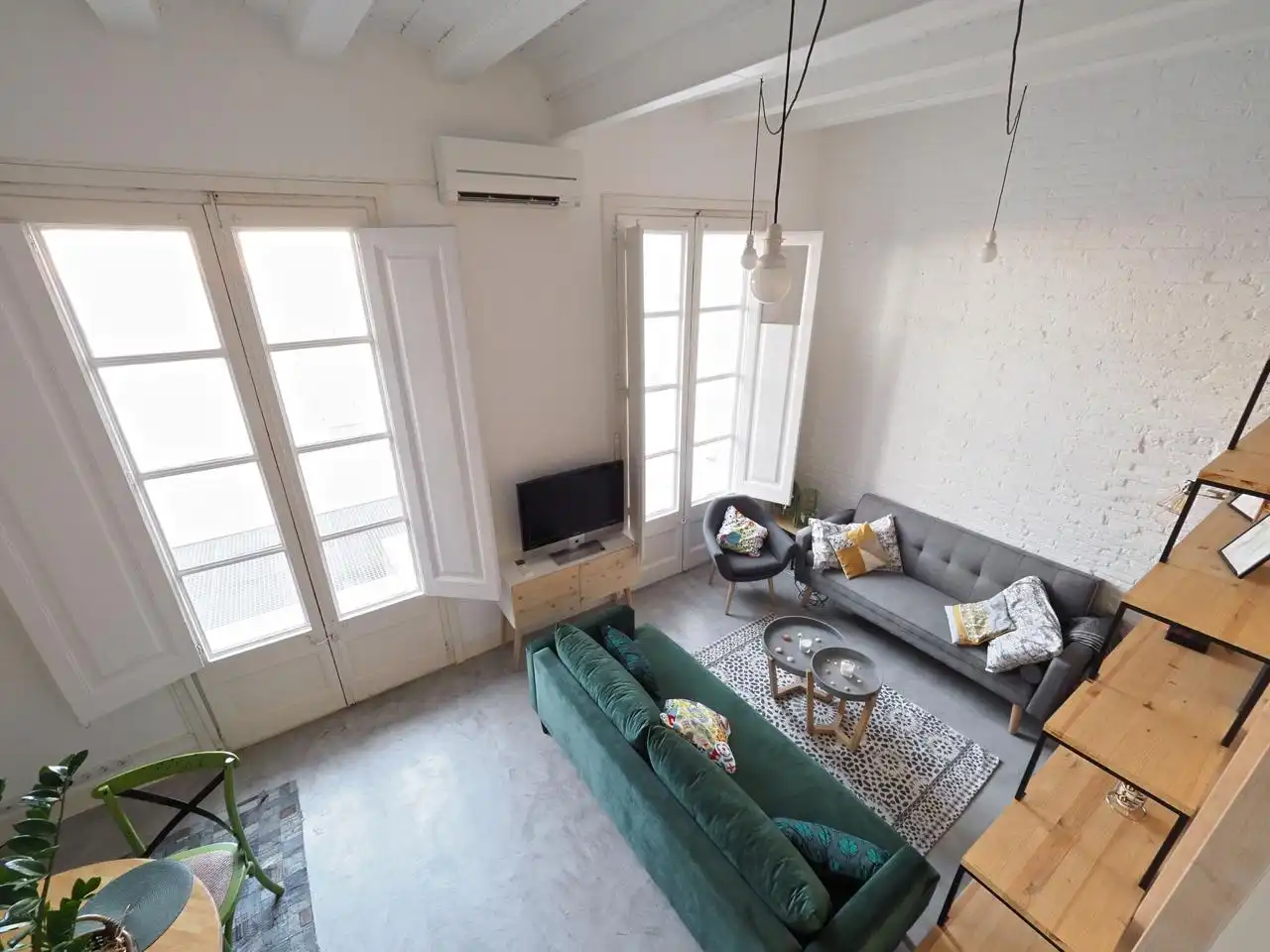 Wohnzimmer von Loft zur Miete in Eixample