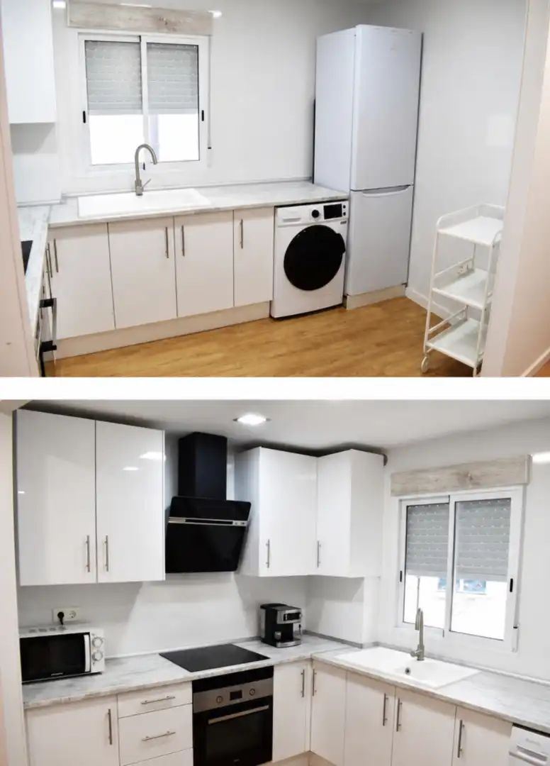 Kitchen of Flat for rent in Alzira  with Air Conditioner, Furnished and Oven