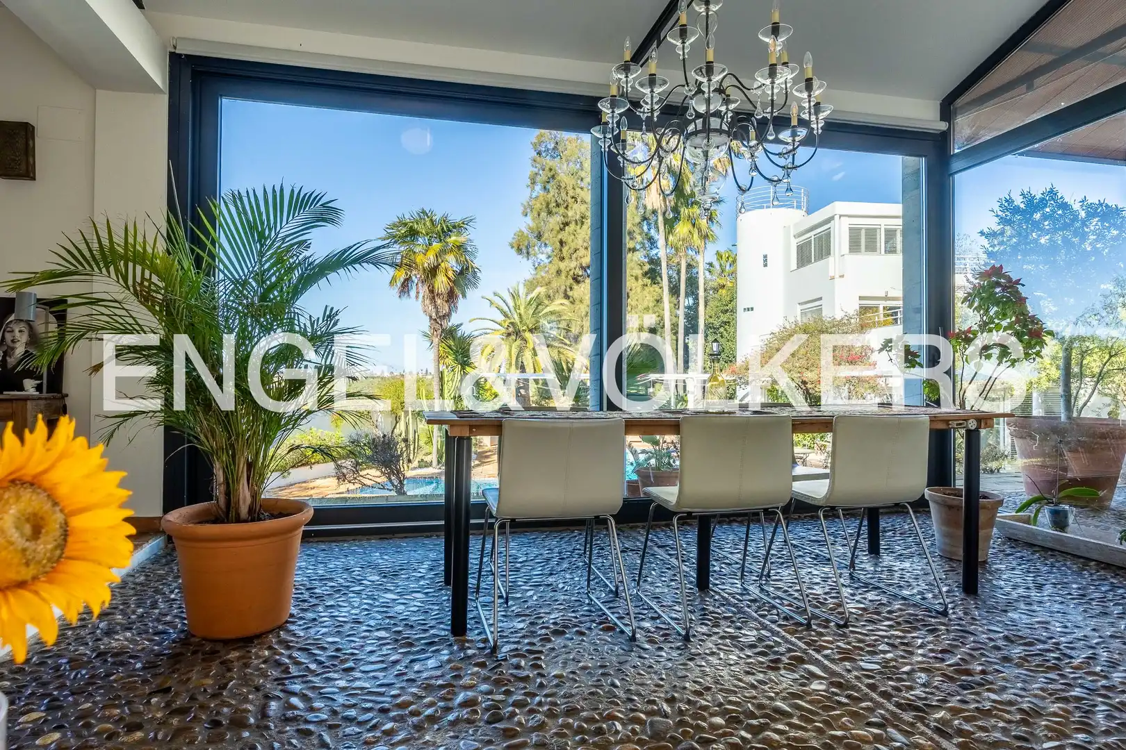 Dining room of Houses for sale in Valencina de la Concepción  with Air Conditioner, Heating and Private garden