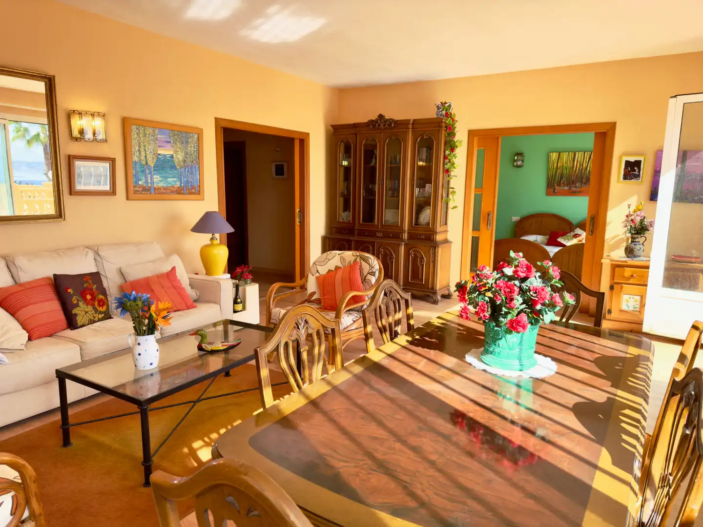 Sala de estar de Apartamento en venta en Calpe / Calp con Terraza, Amueblado y Horno