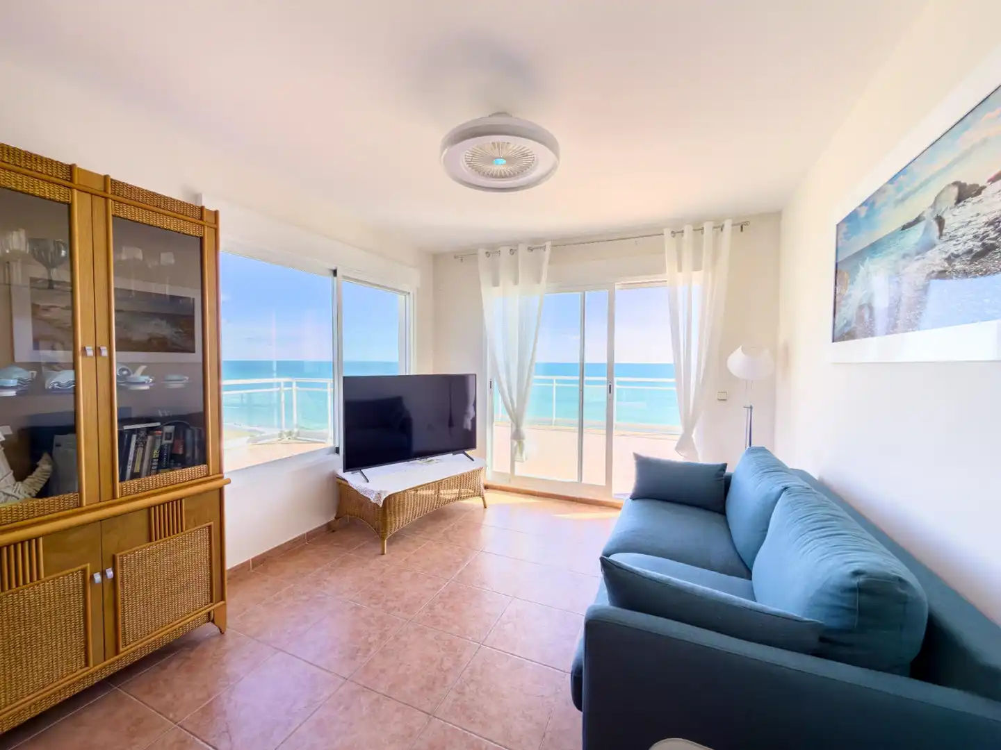Sala d'estar de Àtic en venda en Peñíscola / Peníscola amb Aire condicionat, Calefacció i Terrassa