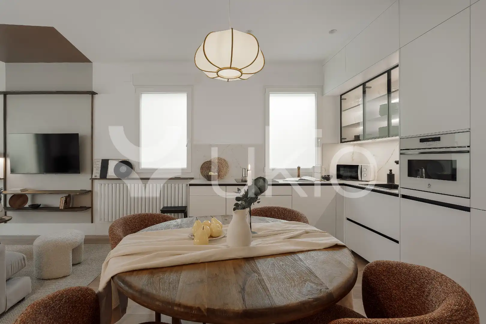 Cocina de Apartamento de alquiler en Madrid con Aire acondicionado, Calefacción y Terraza