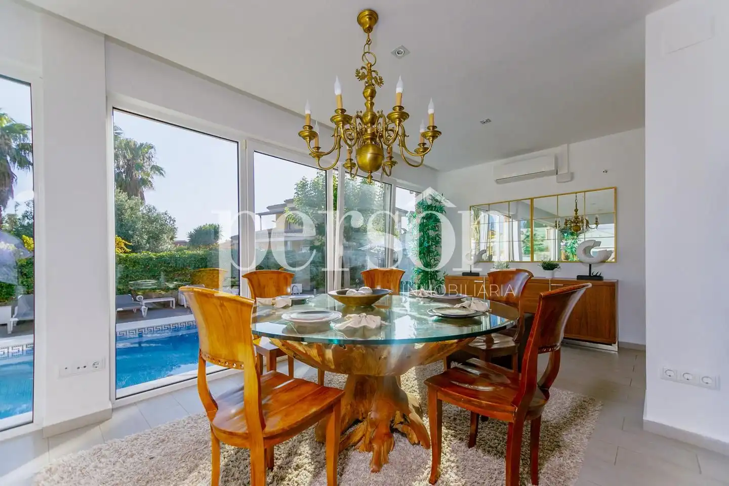 Dining room of Houses for rent in Bétera  with Air Conditioner, Private garden and Terrace