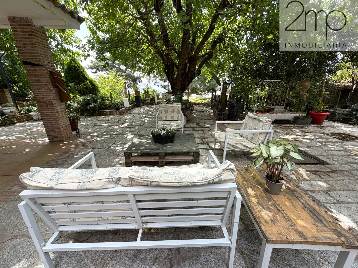 Terrasse von Haus oder Chalet zur Miete in Manzanares El Real mit Heizung, Privatgarten und Parkett