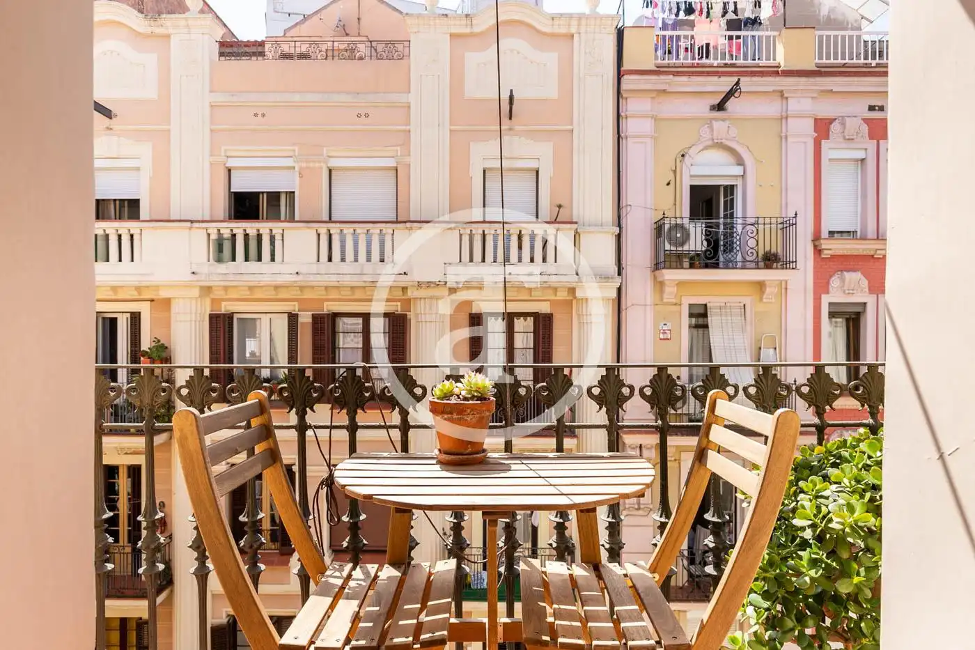 Terraza de Piso de alquiler en  Barcelona Capital con Aire acondicionado, Calefacción y Amueblado